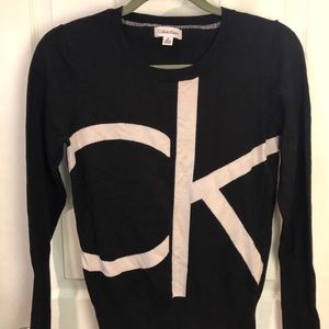 Black and white Calvin Klein sweater